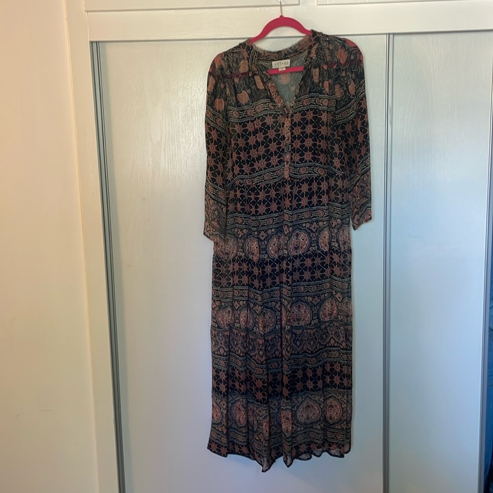 Velvet midi dress